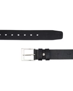 Christian Cross Embossed Full Grain Leather Belt -Belt Shop Christian Cross Embossed Full Grain Leather Belt 4