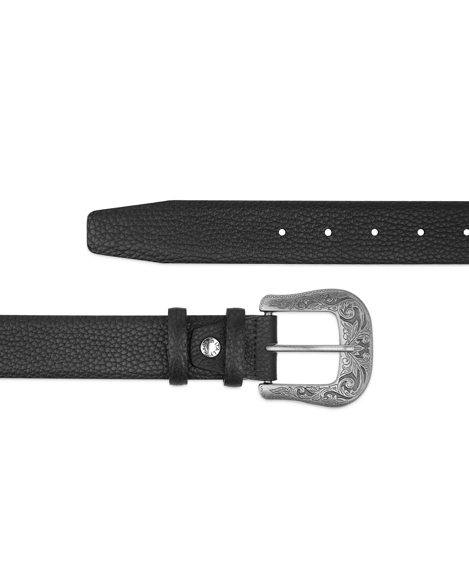 Cowboy Belt With Buckle | Genuine Leather 4 Cowboy Belt With Buckle | Genuine Leather - Image 2