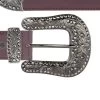 Cowboy Burgundy Belt With Black Rhinestone Buckle 1 Cowboy Burgundy Belt With Black Rhinestone Buckle -Belt Shop Cowboy burgundy belt with black rhinestone buckle copy