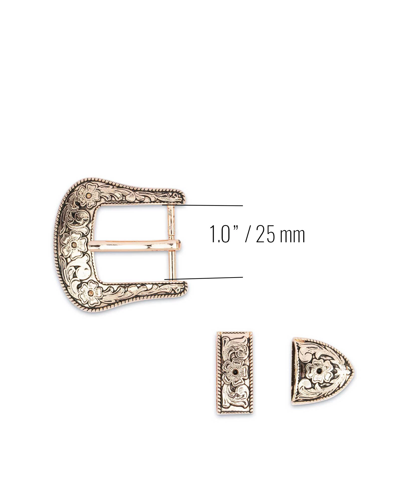 Cowgirl Belts Buckle 3 Piece Set 25 Mm 5 Cowgirl Belts Buckle 3 Piece Set 25 Mm - Image 3