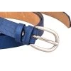 Blue Skinny Crocodile Belt -Belt Shop Crocodile Emboss Blue Skinny Belt Buckle