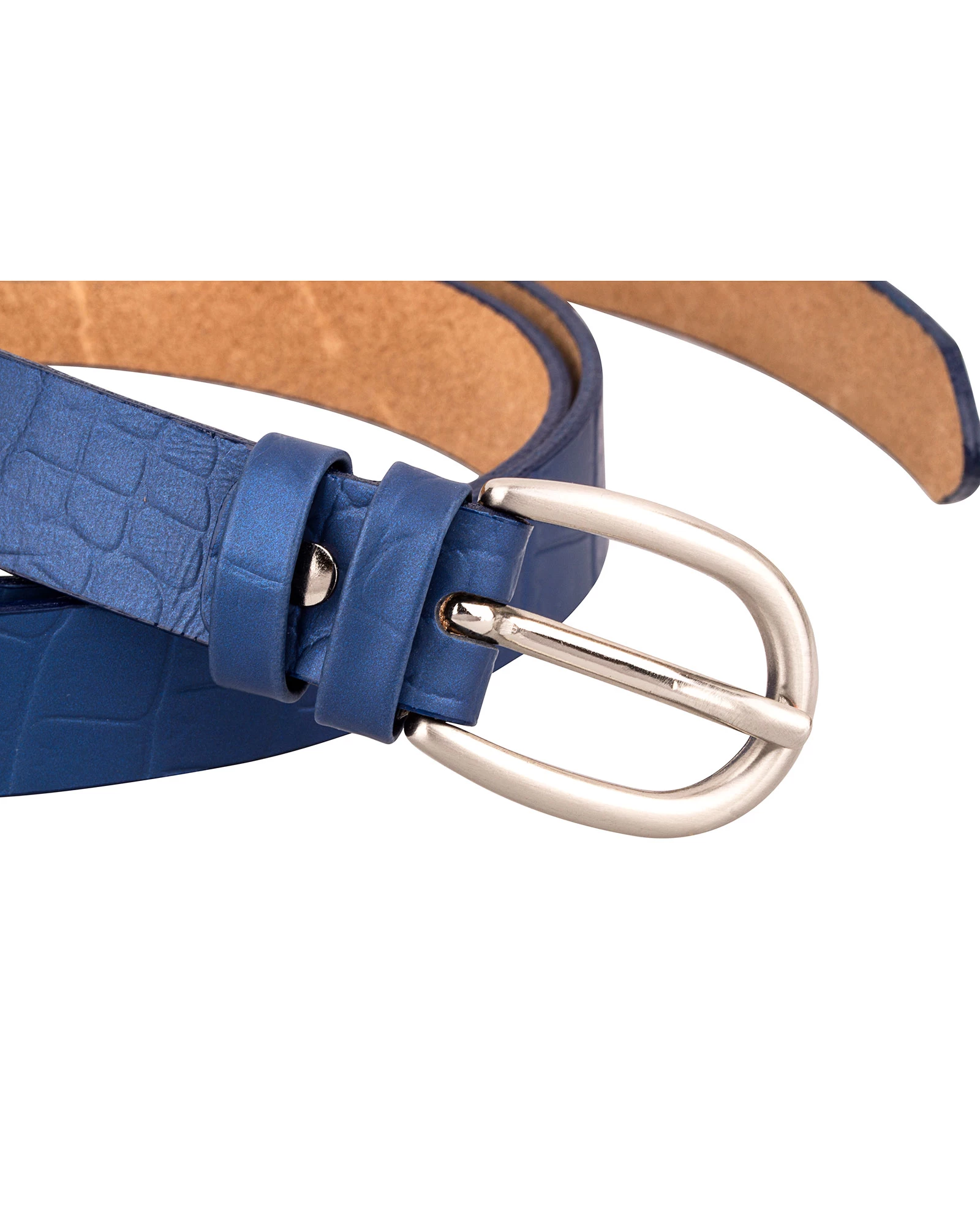 Blue Skinny Crocodile Belt 3 Blue Skinny Crocodile Belt