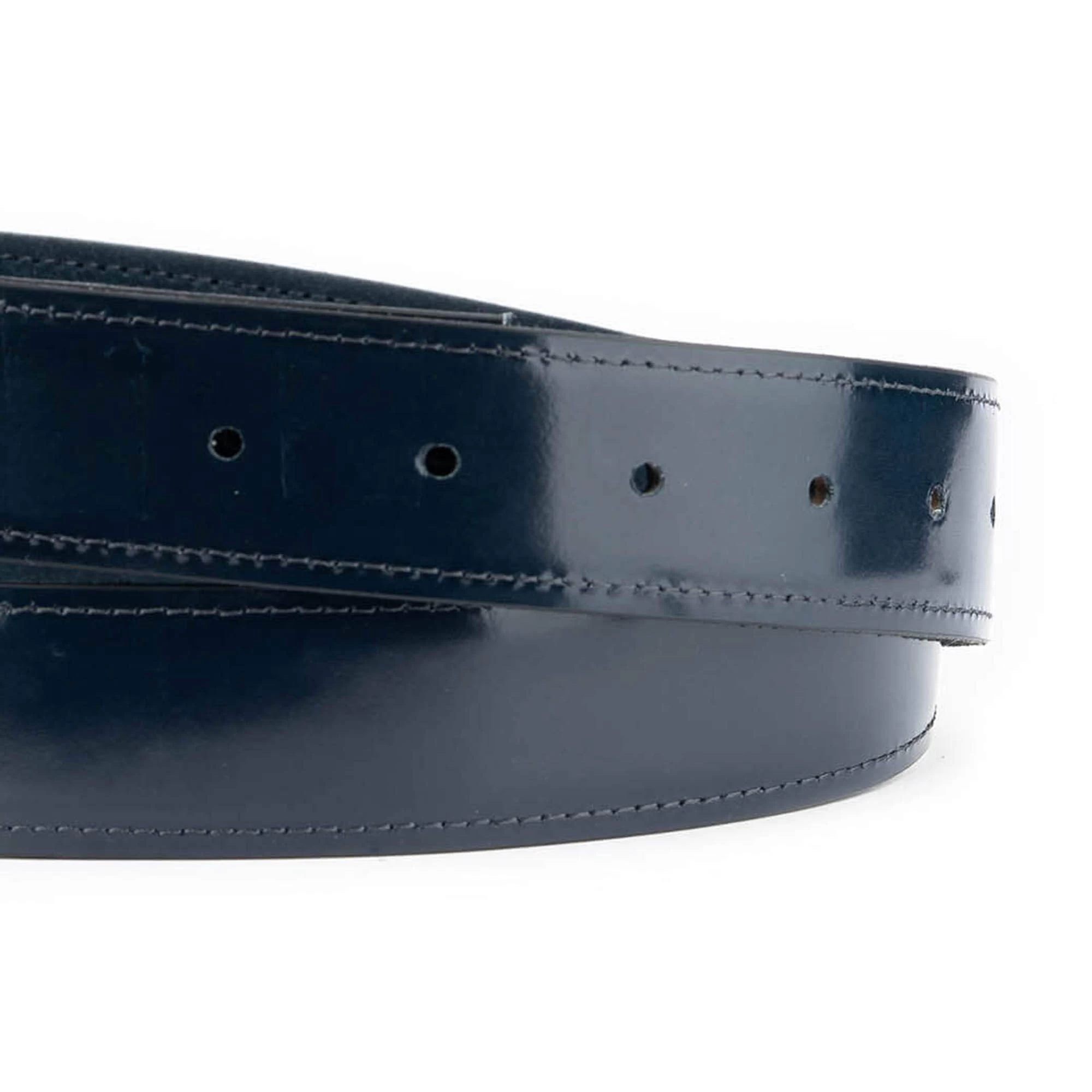 Navy Blue Western Belt With Black Rhinestone Buckle 4 Navy Blue Western Belt With Black Rhinestone Buckle - Image 2