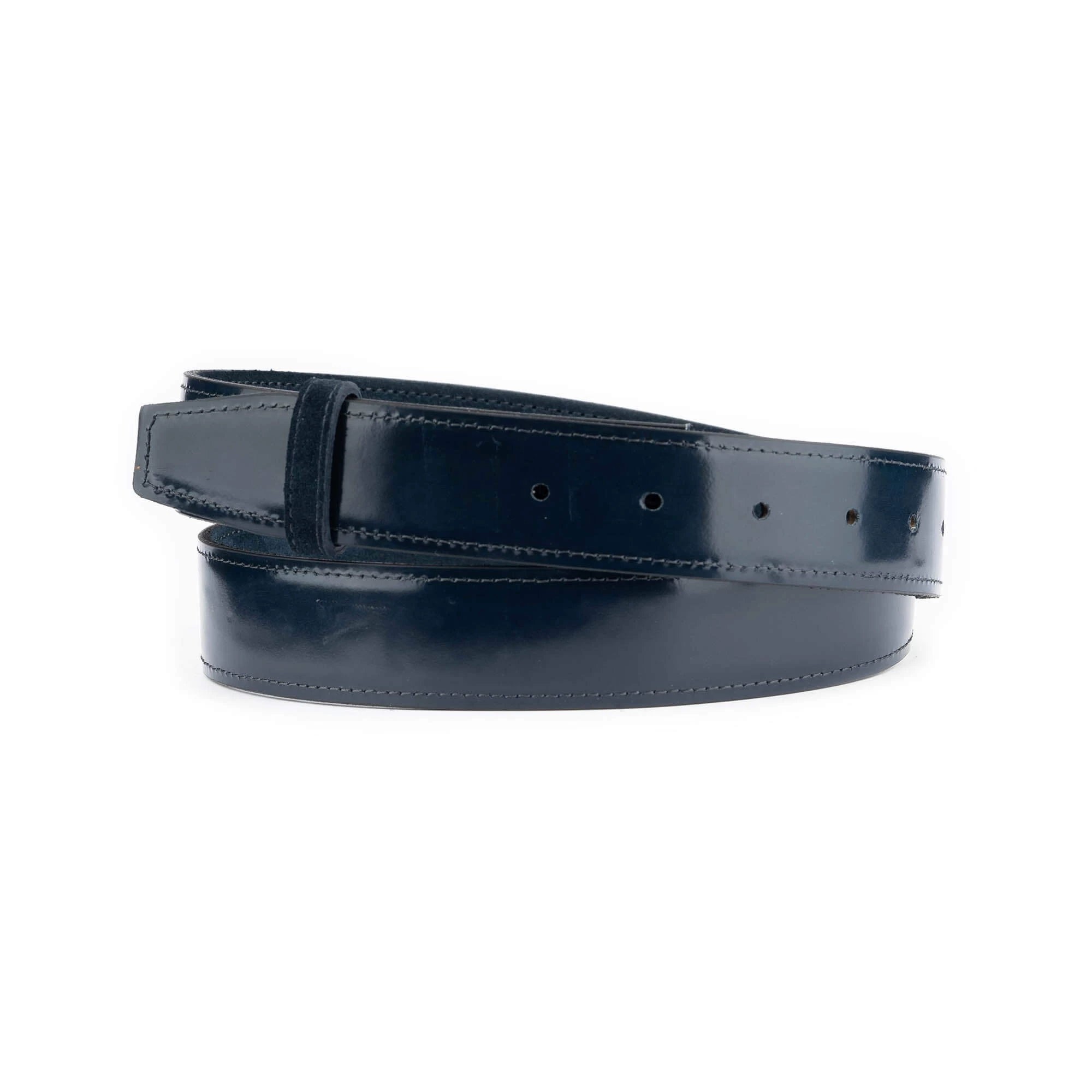 Navy Blue Western Belt With Black Rhinestone Buckle 6 Navy Blue Western Belt With Black Rhinestone Buckle - Image 4