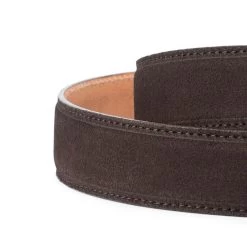 Western Brown Suede Belt With Antique Gold Buckle 14 Western Brown Suede Belt With Antique Gold Buckle -Belt Shop DRBR35SUST 3 6