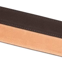 Suede Brown Belt With Bling Rhinestone Buckle -Belt Shop DRBR35SUST 4 1