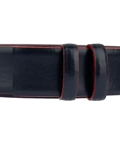 Dark Blue Leather Belt Strap