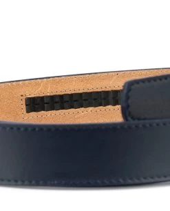 Mens Blue Ratchet Belt With Golden Buckle 19 Mens Blue Ratchet Belt With Golden Buckle -Belt Shop Dark Blue Leather Strap for Ratchet Belt 006 4