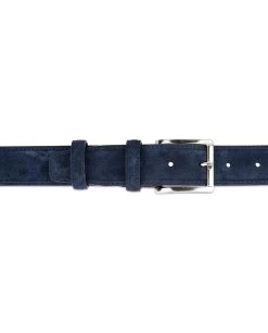 Dark Blue Suede Belt -Belt Shop Dark Blue Suede Belt For Men 3