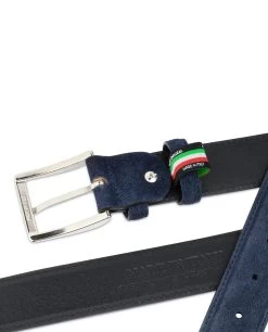 Dark Blue Suede Belt -Belt Shop Dark Blue Suede Belt For Men 4