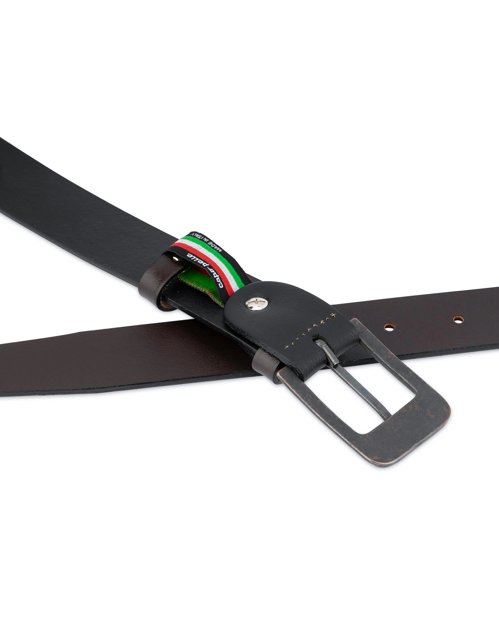 Dark Brown Belt With Copper Buckle 4 Dark Brown Belt With Copper Buckle - Image 2