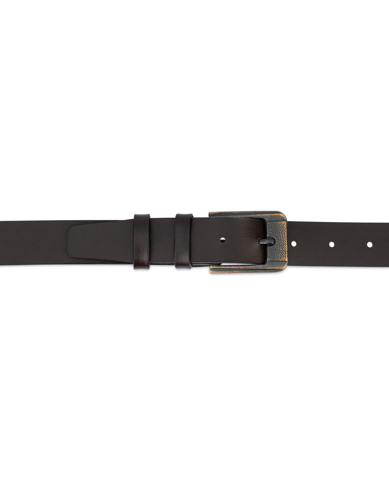 Dark Brown Belt With Copper Buckle 5 Dark Brown Belt With Copper Buckle - Image 3