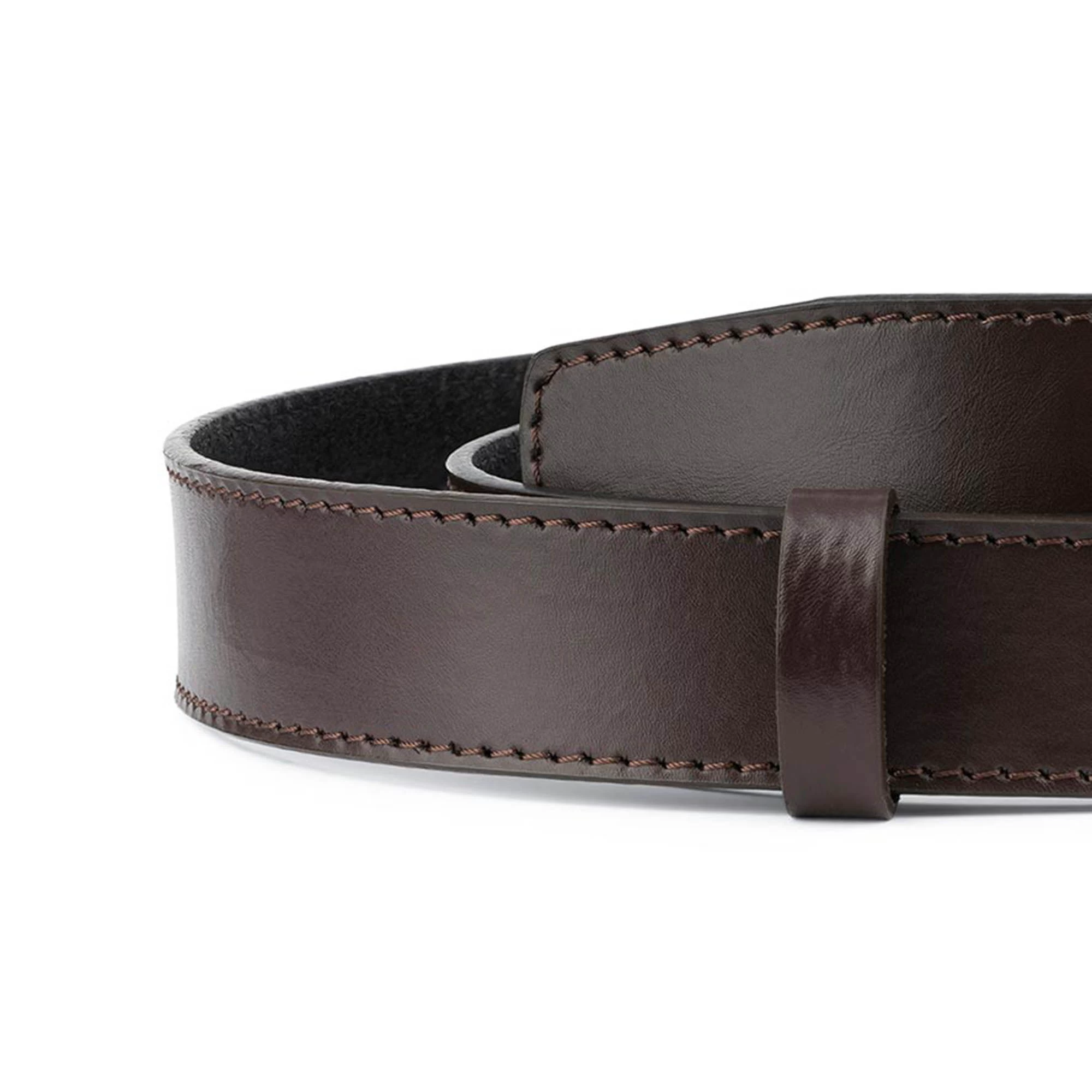 Brown Ratchet Leather Belt With Gray Circle Buckle 3 Brown Ratchet Leather Belt With Gray Circle Buckle