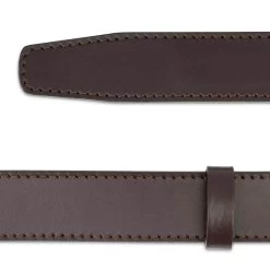Brown Ratchet Mens Belt With Classic Gold Buckle -Belt Shop Dark Brown Leather Strap for Ratchet Belt 005 4