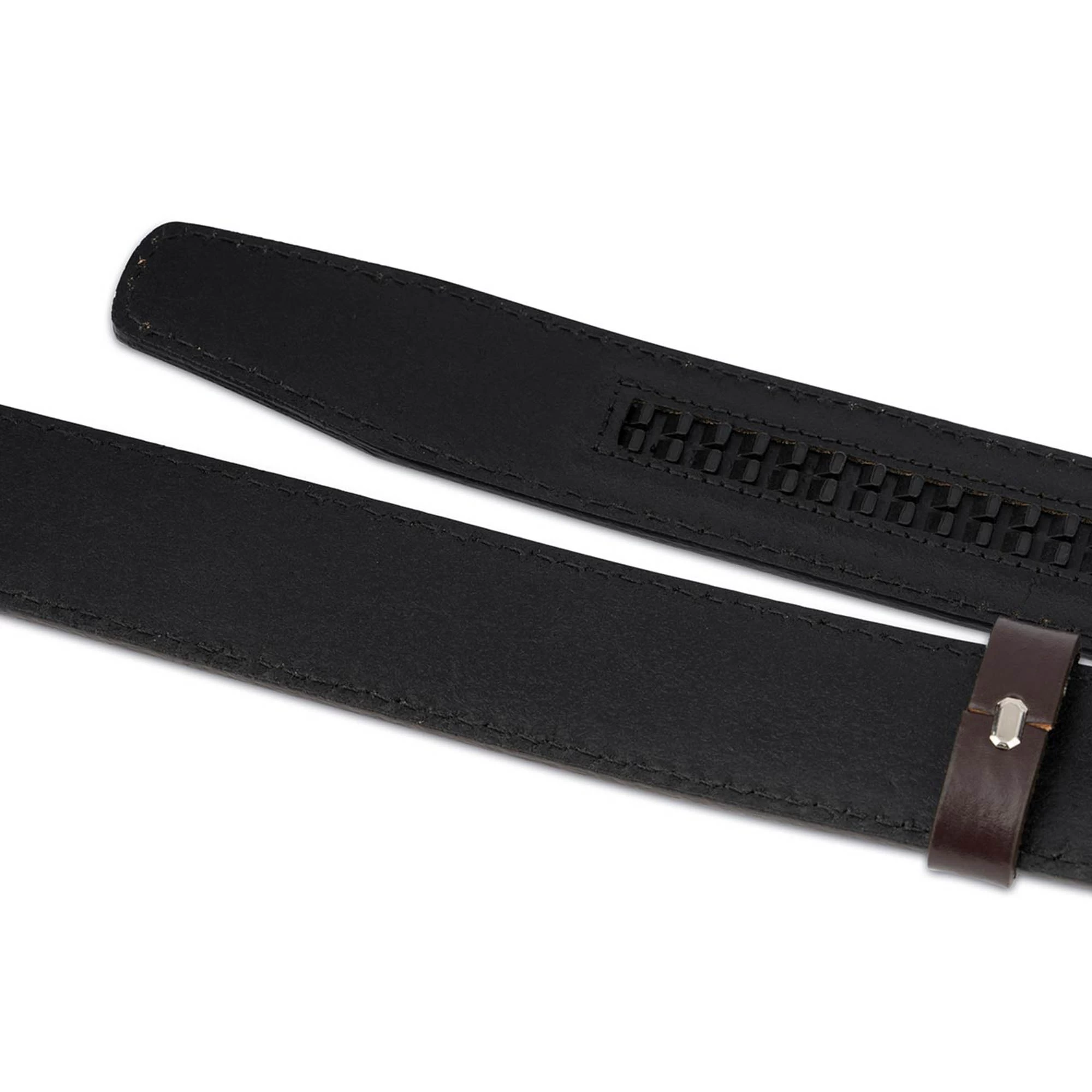 Brown Leather Slide Mens Belt For Jeans 9 Brown Leather Slide Mens Belt For Jeans - Image 7