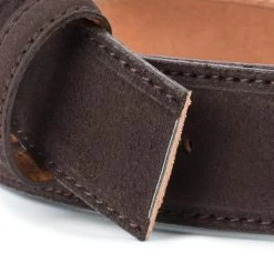 Dark Brown Suede Belt Strap 35 Mm