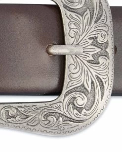 Dark Brown Western Belt Mens | Veg Tan Leather 13 Dark Brown Western Belt Mens | Veg Tan Leather -Belt Shop Dark Brown Western Belt Mens Veg Tan Leather Floral engraved