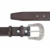 Dark Brown Western Belt Mens | Veg Tan Leather -Belt Shop Dark Brown Western Belt Mens Veg Tan Leather Italian