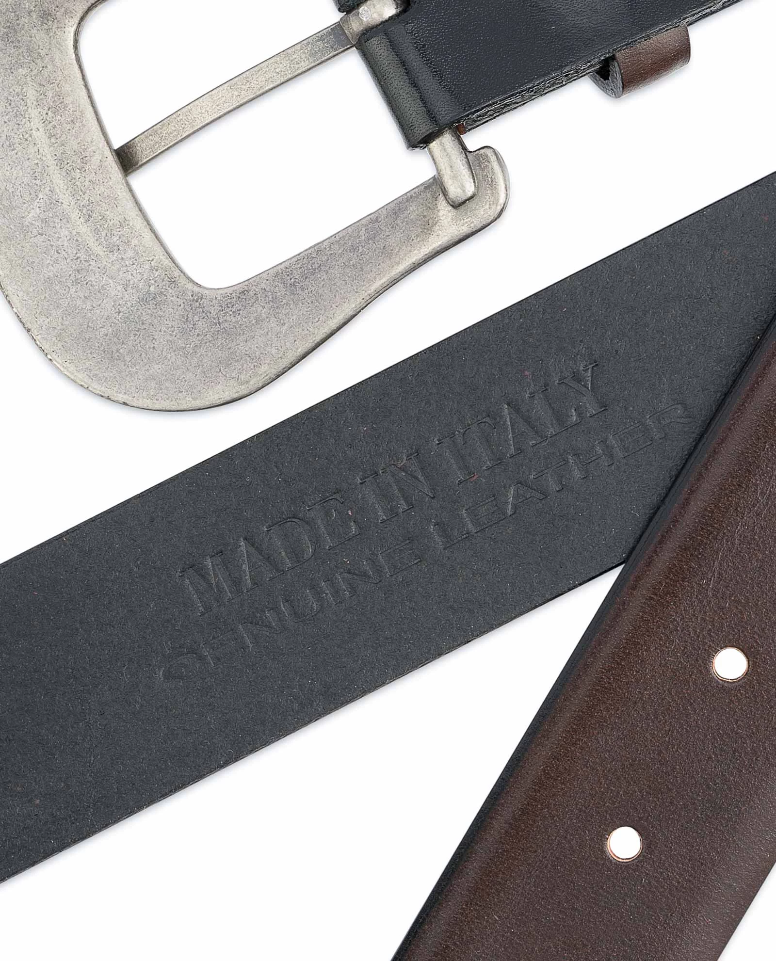 Dark Brown Western Belt Mens | Veg Tan Leather 7 Dark Brown Western Belt Mens | Veg Tan Leather - Image 5