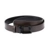 Dark Brown Ratchet Buckle Belt With Black Classic Buckle