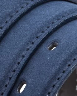 Dark Navy Suede Dress Belt