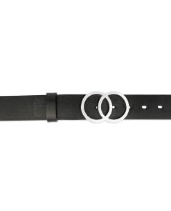 Double Circle Belt | Black Full Grain Leather