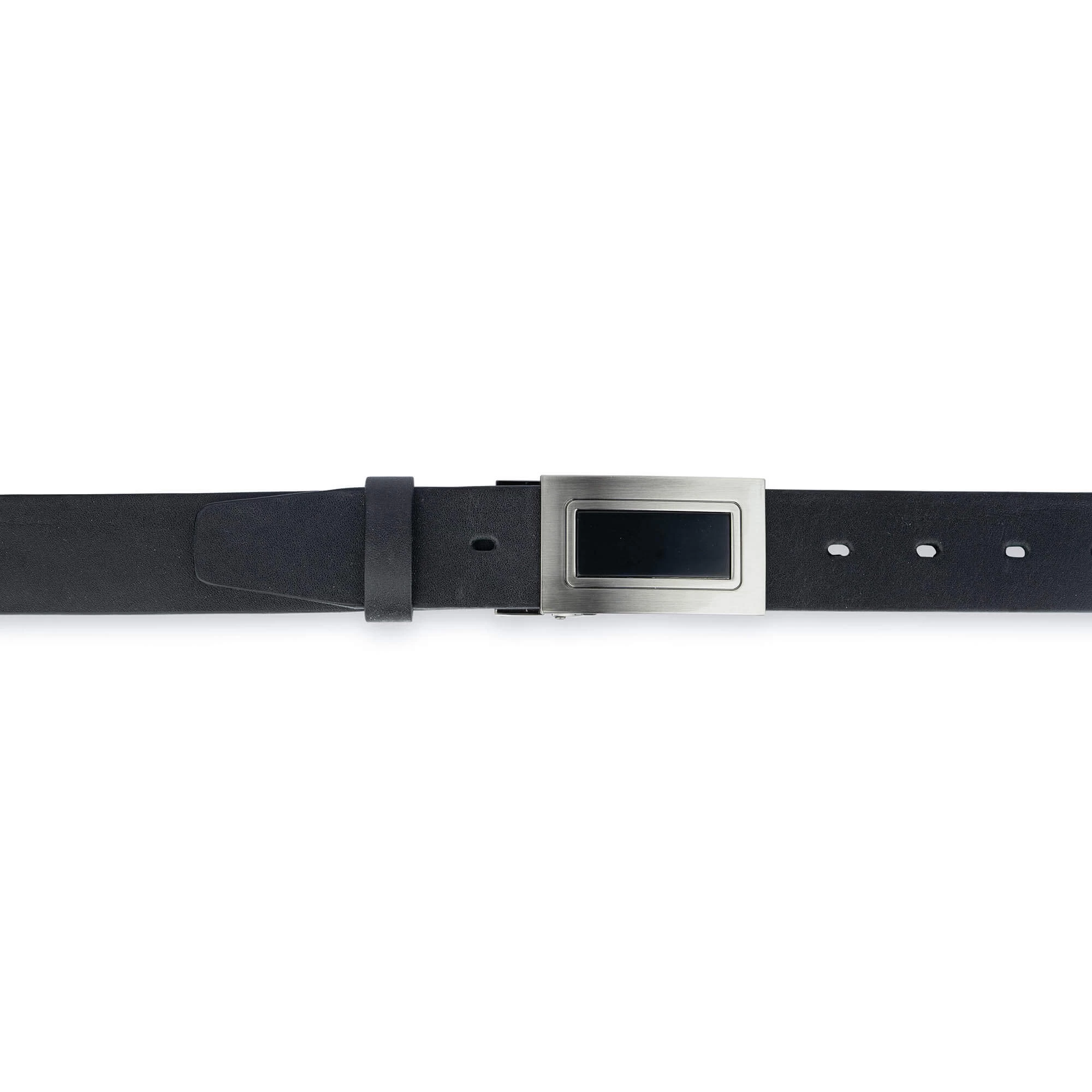 Dress Mens Belt With Buckle | Black Full Grain Leather