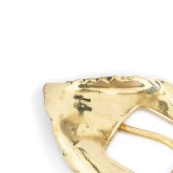 Golden Feather Buckle Black Belt For Ladies -Belt Shop FETH30GOLD 4 2