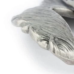 Womens White Belt With Silver Feather Buckle 19 Womens White Belt With Silver Feather Buckle -Belt Shop FETH30SILV 5 4