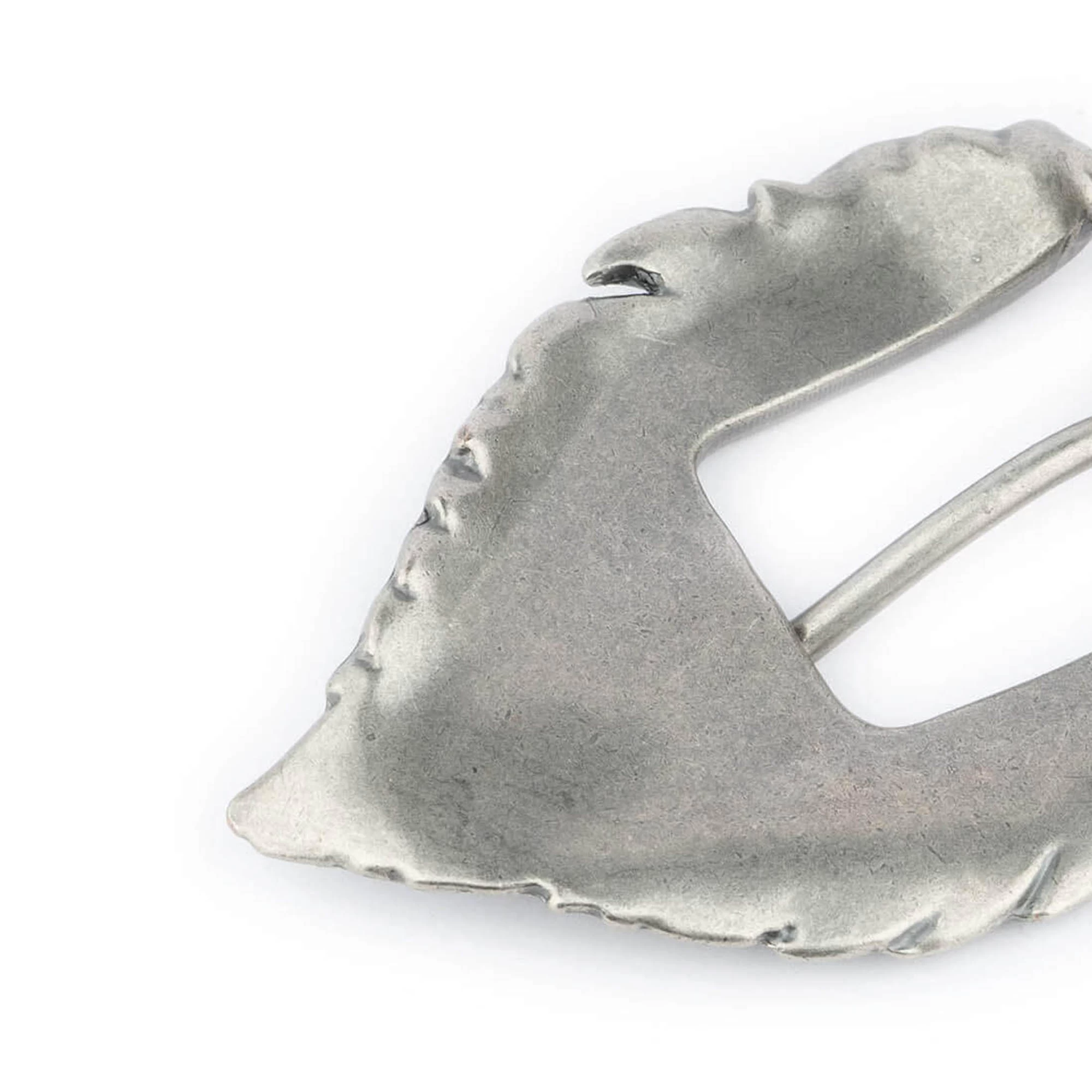 Womens White Belt With Silver Feather Buckle 11 Womens White Belt With Silver Feather Buckle - Image 9