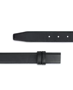 Full Grain Leather Belt Strap | Black Adjustable