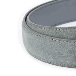 Lady Western Belt Grey Suede With Rhinestone Buckle -Belt Shop GRAY35SLSD 1