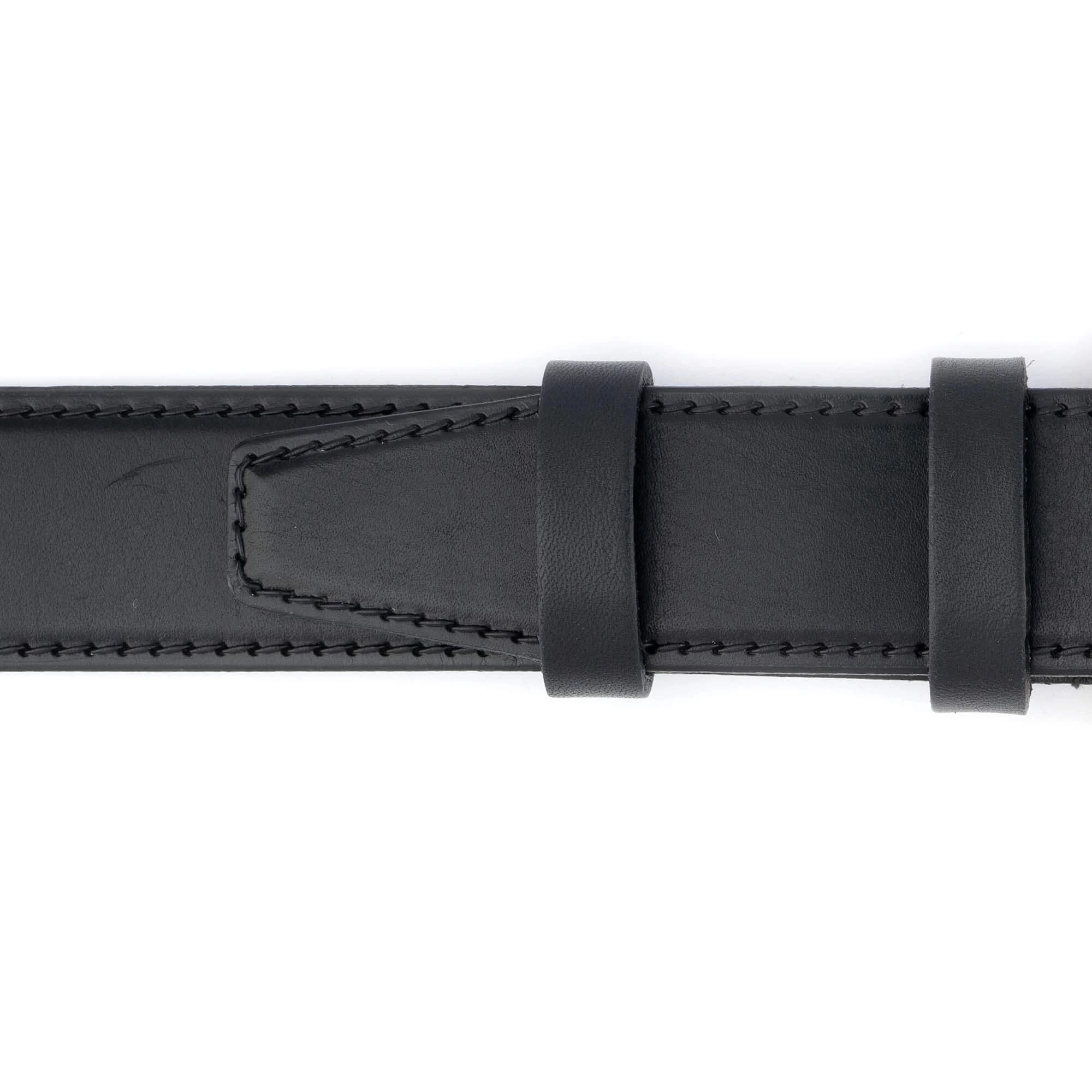 Gold Brass Buckle Belt – Black Full Grain Leather 3.0 Cm 8 Gold Brass Buckle Belt – Black Full Grain Leather 3.0 Cm - Image 6