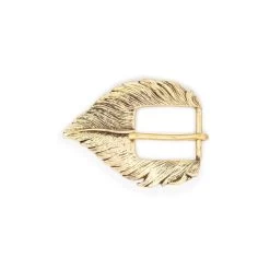 Gold Brass Feather Buckle For Belts