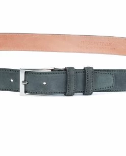 Gray Suede Belt By Capo Pelle