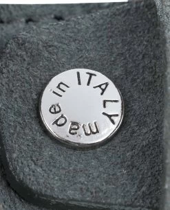 Gray Suede Belt By Capo Pelle -Belt Shop Gray Suede Belt Mens Screw Made in Italy