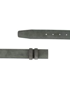Grey Suede Belt Strap No Buckle