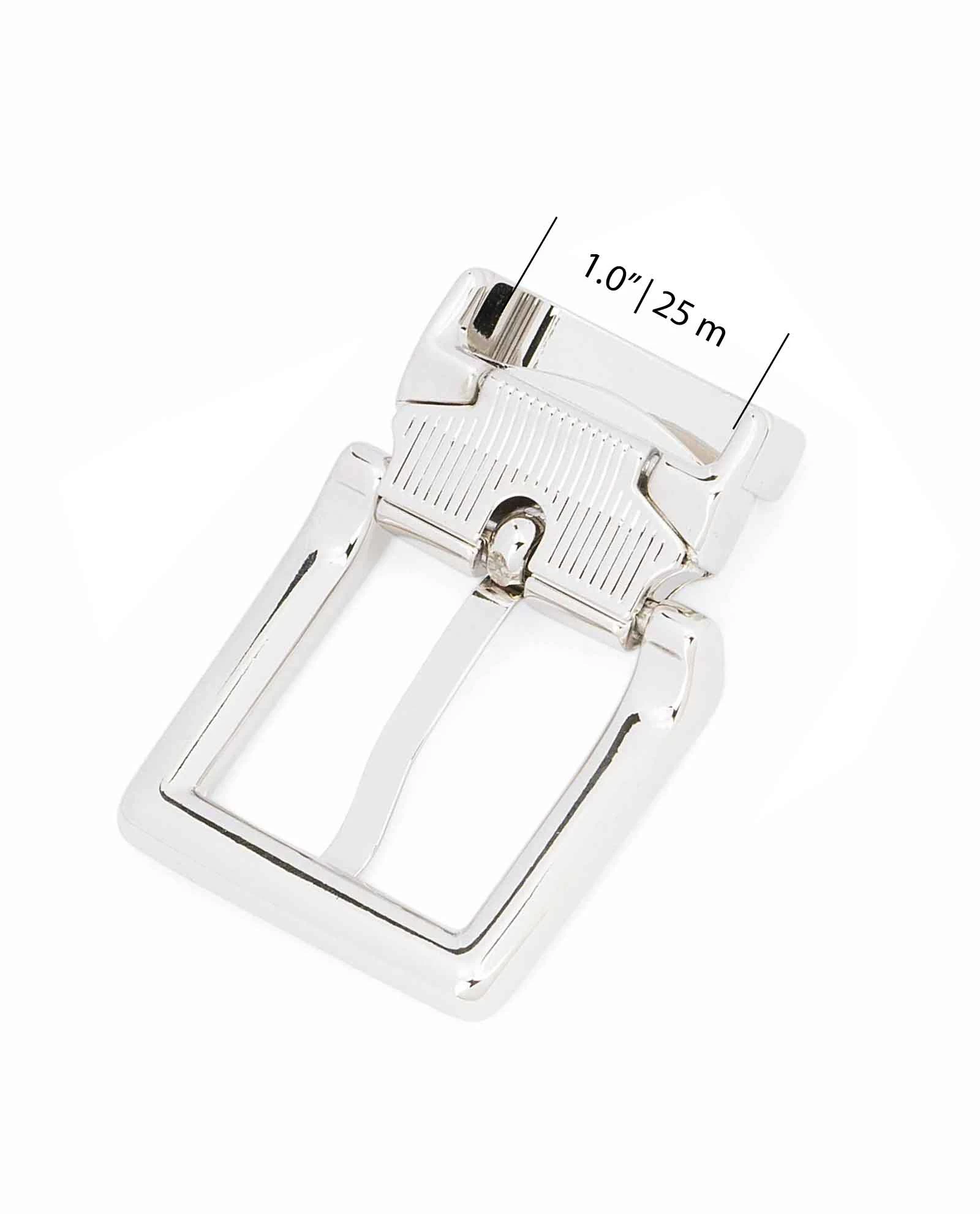 Italian 1 Inch Belt Buckle | Square Clamp On 5 Italian 1 Inch Belt Buckle | Square Clamp On - Image 3