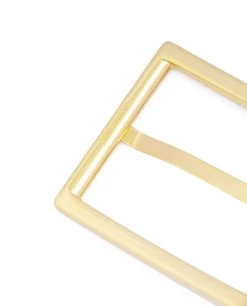 Gold Buckle Black Belt For Men | Reversible To Brown -Belt Shop Italian Gold Belt Buckle 3