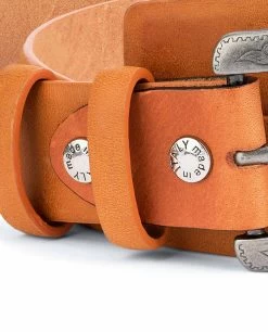 Light Brown Western Belt Mens | Veg Tan Leather -Belt Shop Light Brown Western Belt Mens Veg Tan Leather Belt loops