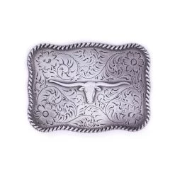 Longhorn Belt Buckle Mens Western Silver -Belt Shop Longhorn Belt Buckle Mens Western Silver 3