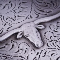 Longhorn Belt Buckle Mens Western Silver -Belt Shop Longhorn Belt Buckle Mens Western Silver 4