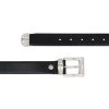 Men’s Belt With Metal Tip | Black Real Leather -Belt Shop Mens Belt With Metal Tip Black Real Leather 2
