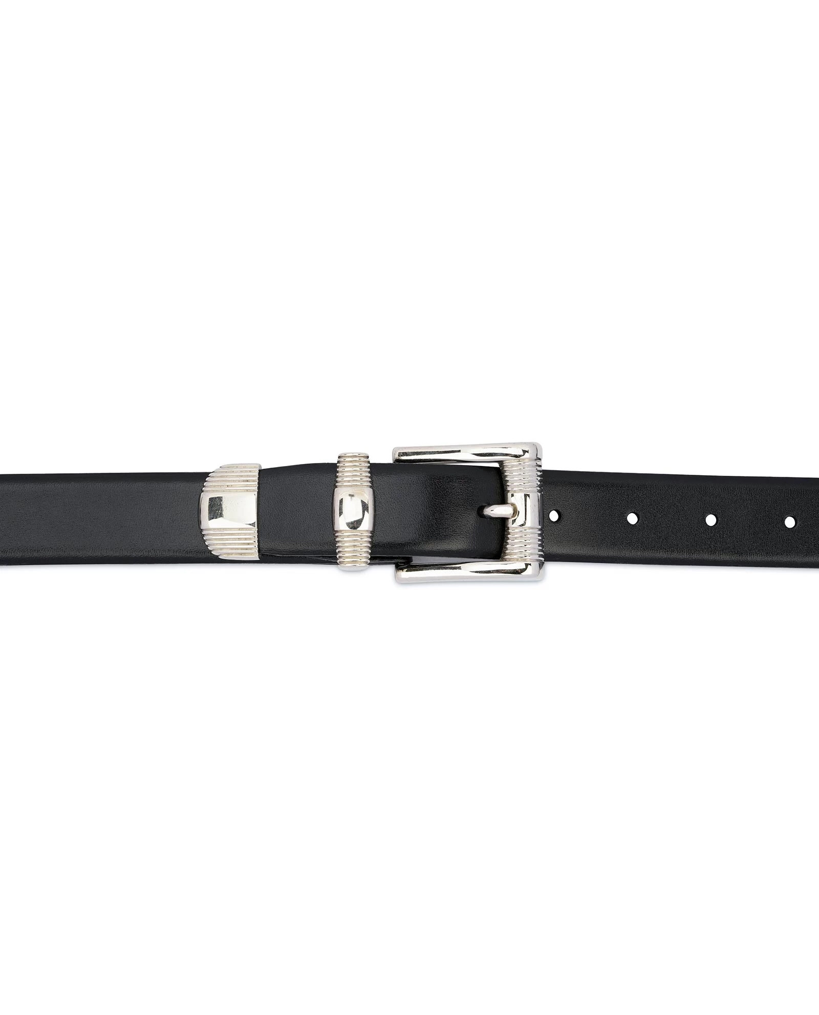 Men’s Belt With Metal Tip | Black Real Leather 4 Men’s Belt With Metal Tip | Black Real Leather - Image 2
