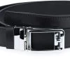 Mens Black Click Belt Silver With Automatic Buckle 2 Mens Black Click Belt Silver With Automatic Buckle -Belt Shop Mens Black Click Belt Silver With Automatic Buckle 2