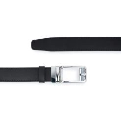 Mens Black Click Belt Silver With Automatic Buckle 12 Mens Black Click Belt Silver With Automatic Buckle -Belt Shop Mens Black Click Belt Silver With Automatic Buckle 4