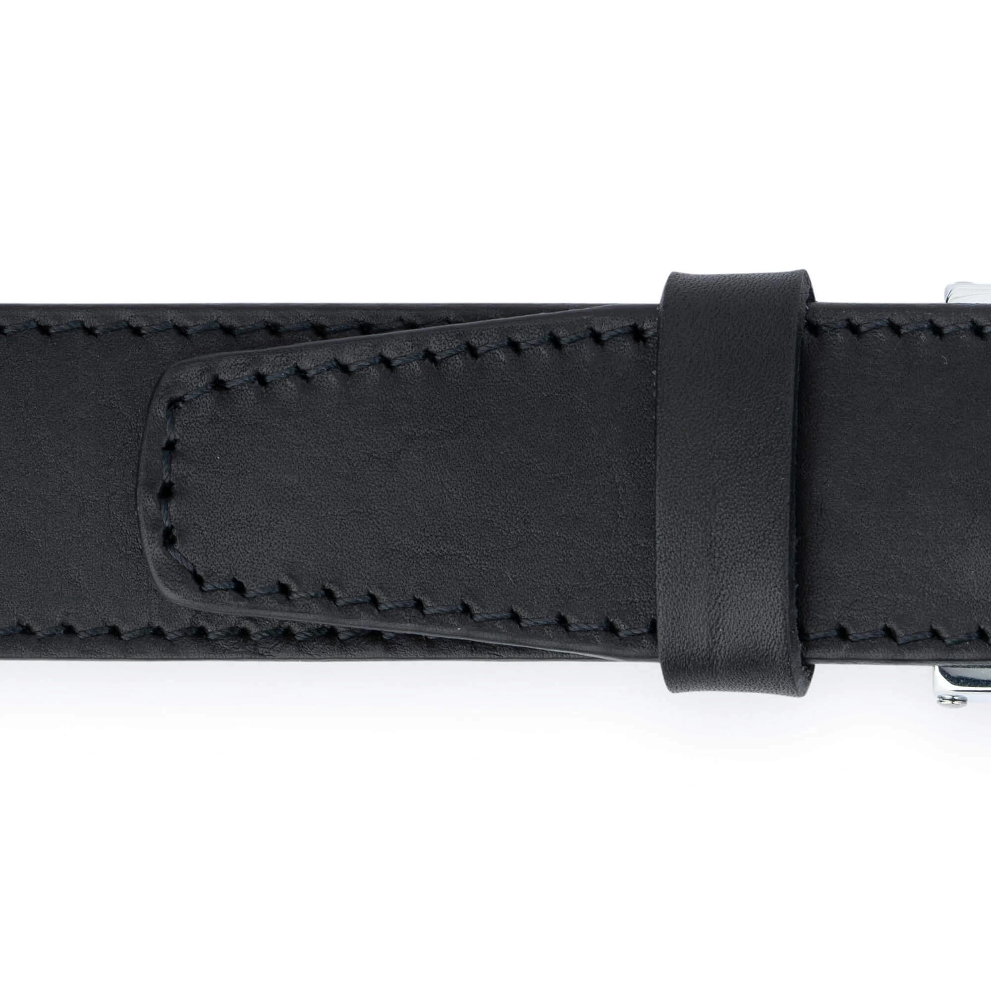 Mens Black Click Belt Silver With Automatic Buckle 6 Mens Black Click Belt Silver With Automatic Buckle - Image 4