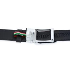 Mens Black Click Belt Silver With Automatic Buckle 16 Mens Black Click Belt Silver With Automatic Buckle -Belt Shop Mens Black Click Belt Silver With Automatic Buckle 8