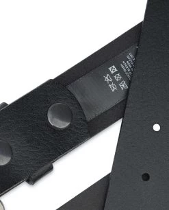 Mens’ Black Western Belt With Removable Buckle 15 Mens’ Black Western Belt With Removable Buckle -Belt Shop Mens Black Western Belt with Removable Buckle Care tag