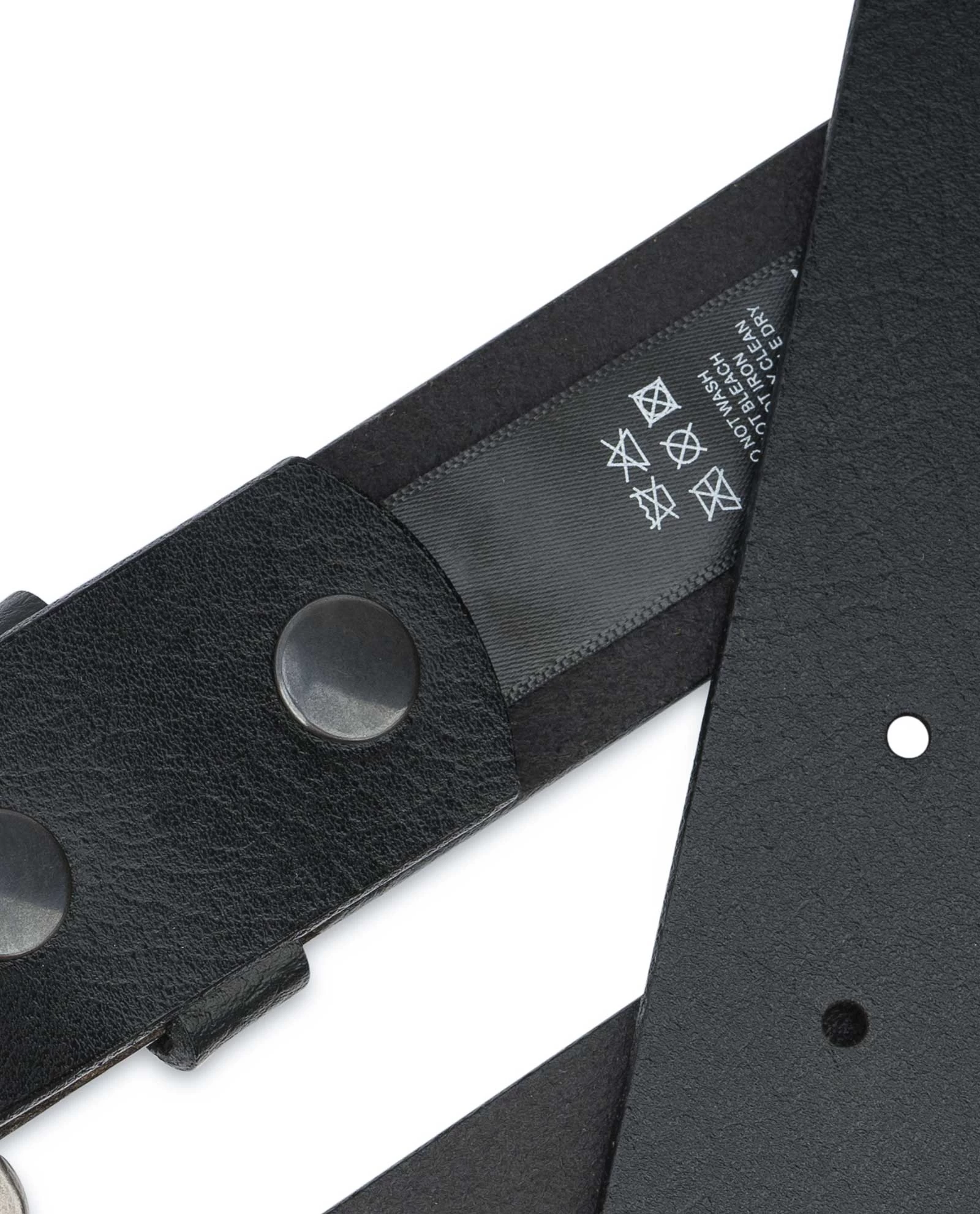 Mens’ Black Western Belt With Removable Buckle 7 Mens’ Black Western Belt With Removable Buckle - Image 5